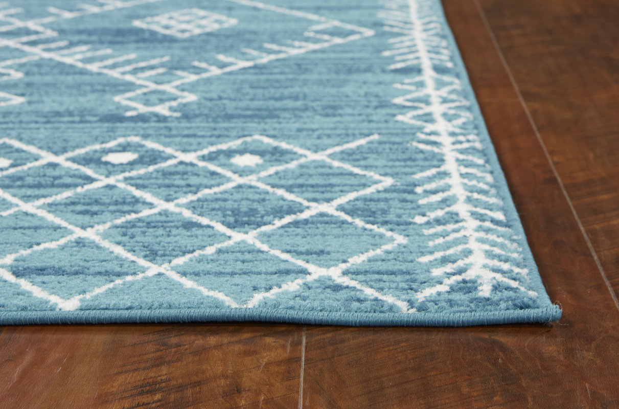 Laurel Foundry Modern Farmhouse Templeton Ocean Blue Area Rug & Reviews