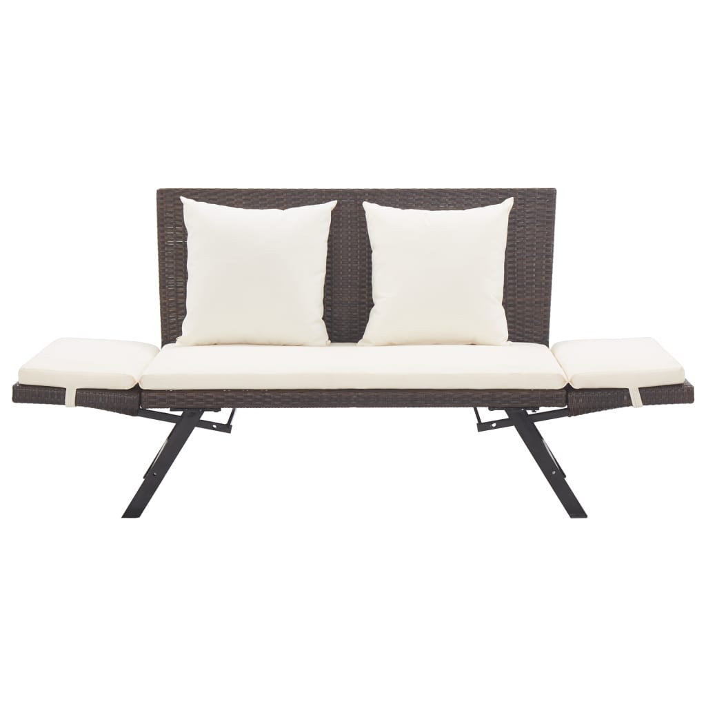 Latitude Run Eltje Rattan Garden Bench Wayfair