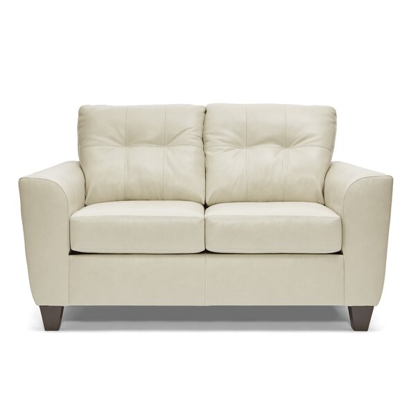 Madore Leather Loveseat By Wrought Studio