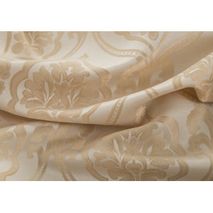 Remick Jacquard in Damask Double Rod Pocket Single Curtain Panel