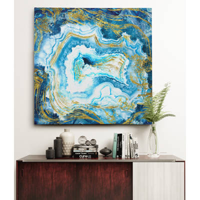 Blue Silver Iii Print On Canvas Reviews Joss Main
