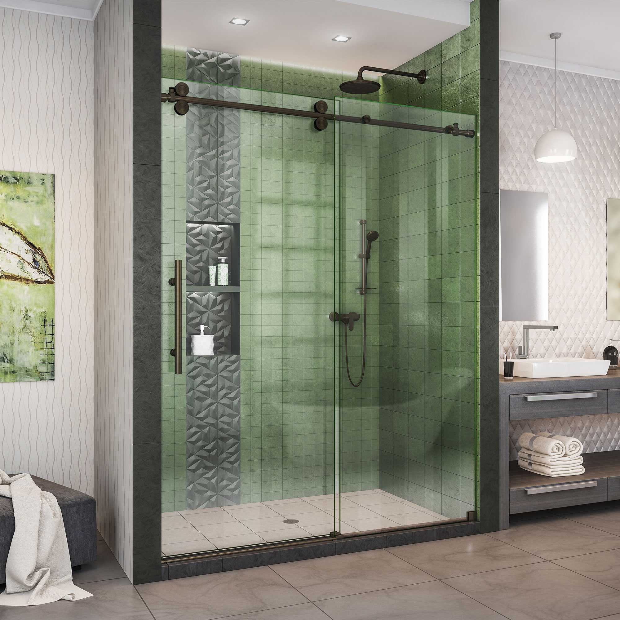Dreamline Enigma Xo 60 X 76 Sliding Frameless Shower Door With