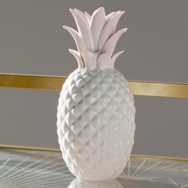 Modern & Contemporary Ceramic Pineapple Figurine by Mercury Row