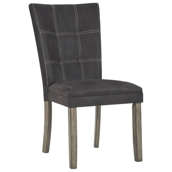 Pillar Tufted Upholstered Dining Chair In Dark Brown By Gracie Oaks