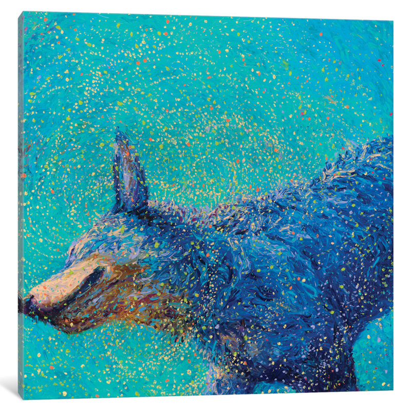 Red Barrel Studio Iris Scott Shaking Blue Heeler Painting Print