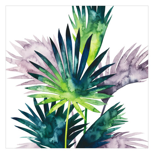 Exotic Foliage - Fan Palm 3.36m x 3.36m Textured Matte Peel & Stick Wall Mural East Urban Home