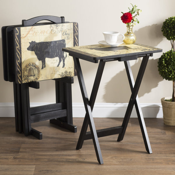 Berta Farmhouse 4 Piece TV Tray Set by August Grove| @ $200.00
