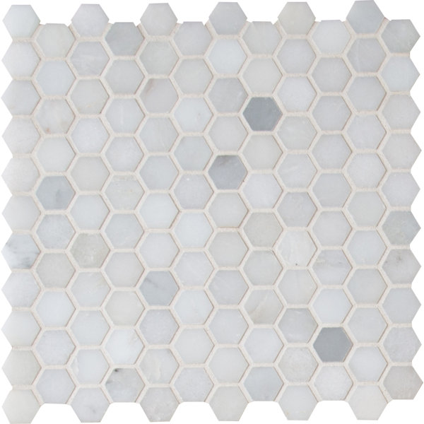 Greecian White 1 x 1 Marble Tile in White by MSI