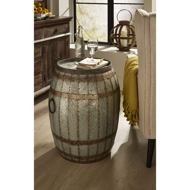 Williston Forge Waldo Wine Barrel End Table Reviews Wayfair