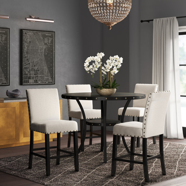Haysi Espresso Wood 5 Piece Dining Set By Greyleigh 2019 Sale