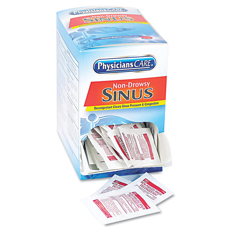 Physicianscare Sinus Decongestant Congestion Medication, 50 Doses