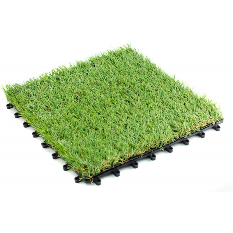 Zen Garden Grass 12" x 12" Plastic Interlocking Deck Tiles ...