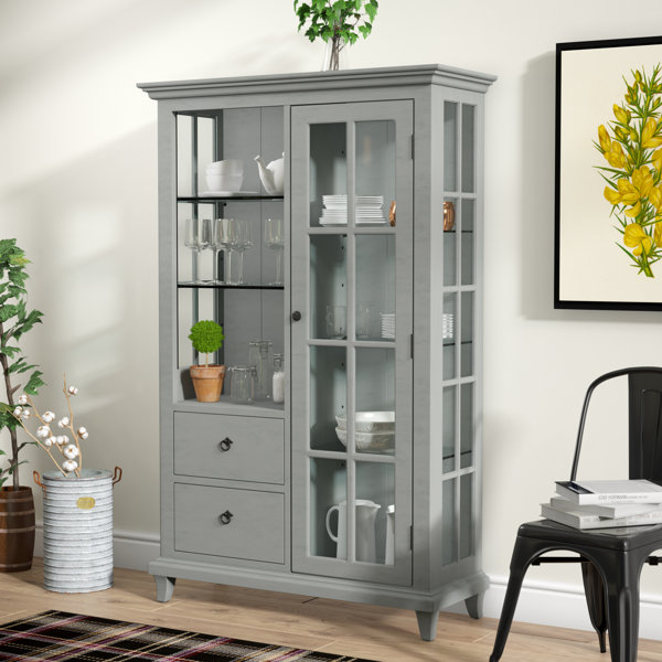 Lefevre Glass Shelf Curio Cabinet By Laurel Foundry Modern Farmhouse Fresh