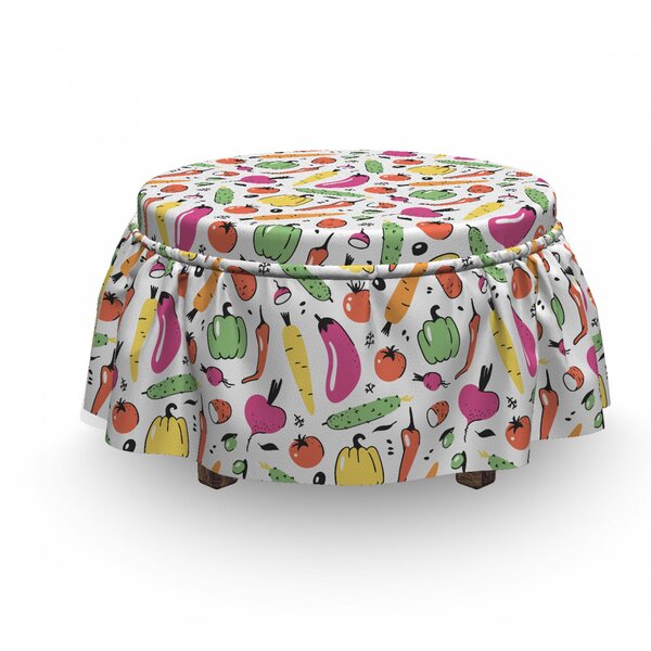 Pickles And Olives Ottoman Slipcover (Set Of 2) By East Urban Home