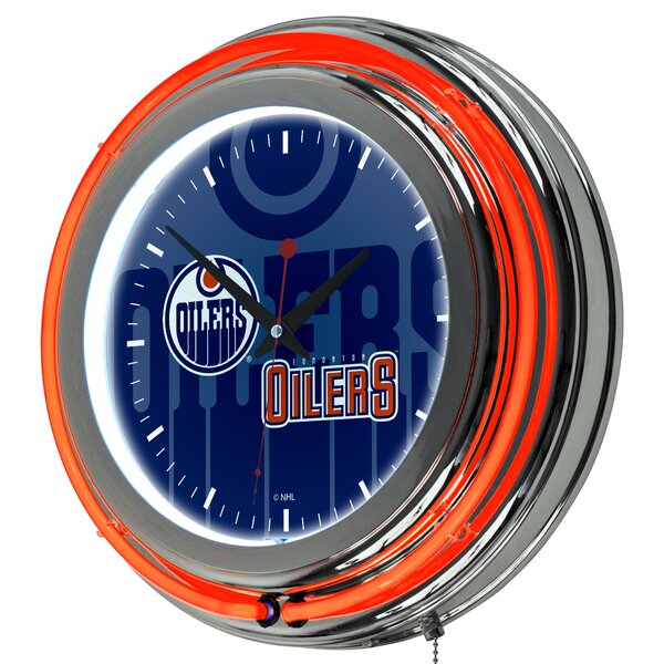 NHL Watermark Neon 11 Wall Clock by Trademark Global