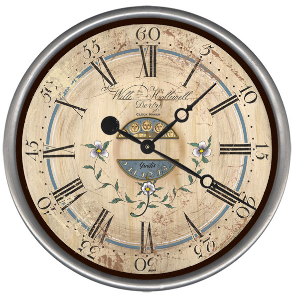 Flannery Violets Wall Clock by Winston Porter