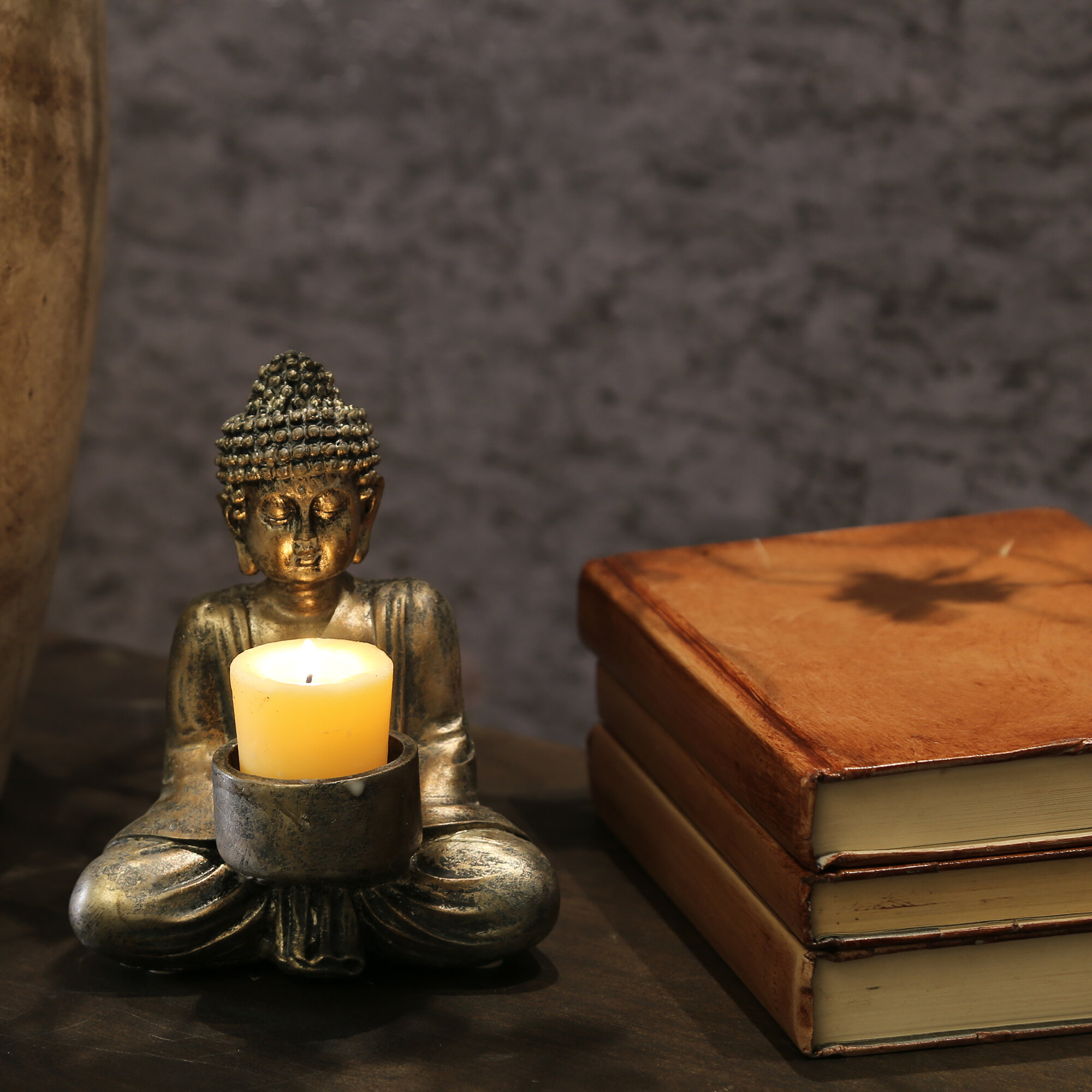 unique handpainted gifts Mango wood Tea light candle holders Fairtrade votive