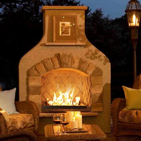 Sonoma Steel Gas Outdoor Fireplace by The Outdoor GreatRoom Company