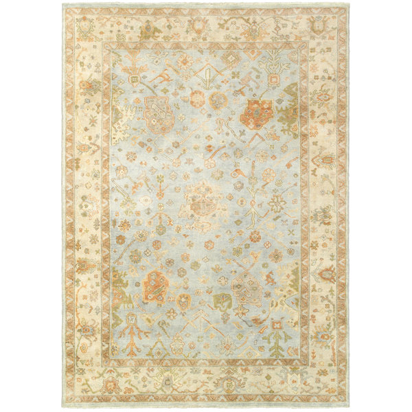 Palace Hand-Knotted Blue/Beige Area Rug by Tommy Bahama Home