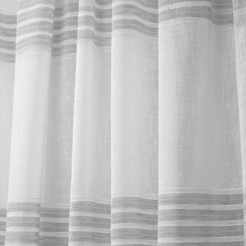 Nicole Miller New York Wexford Embellished Striped Sheer Rod