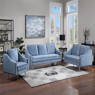 Living Room Sets With Upholstered Armchair(Chair & Loveseat Sofa & 3-Seat Sofa) by Everly Quinn