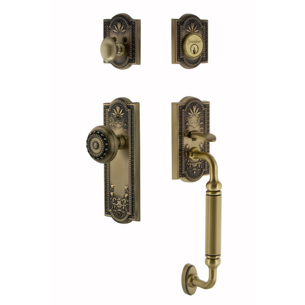 Meadows Single Cylinder Handleset with Interior Knob by Nostalgic Warehouse