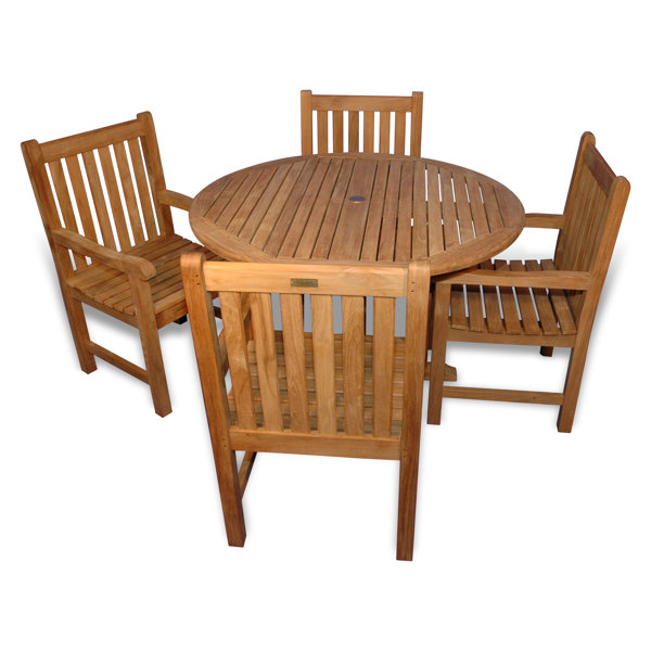 Annagrove 5 Piece Teak Dining Set by Longshore Tides