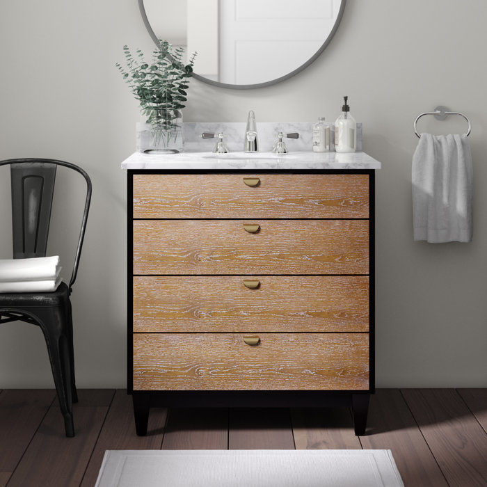 Union Rustic Holly Martin Tobin Bath Vanity Sink W Marble Top