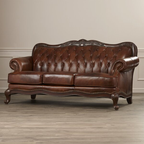 Smith Leather Sofa by Darby Home Co