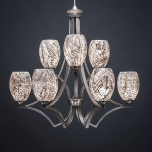 Zilo 9-Light Shaded Chandelier