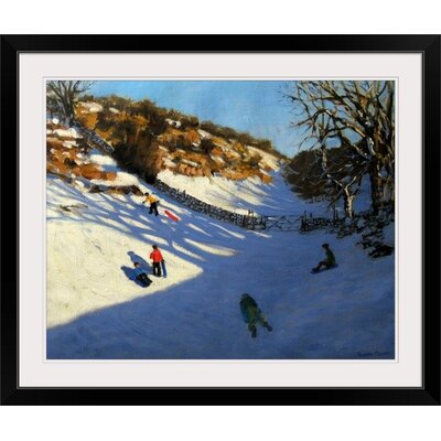 'Snow in The Valley Near Monyash Derbyshire' by Gonzalez Painting Print Millwood Pines Format: Black Frame, Size: 24