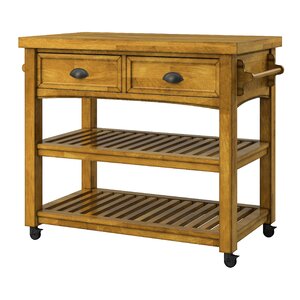 Fortville Kitchen Cart with Wood