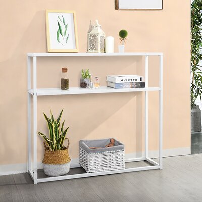 17 Stories Lanphear 39.4 Console Table  Color: White
