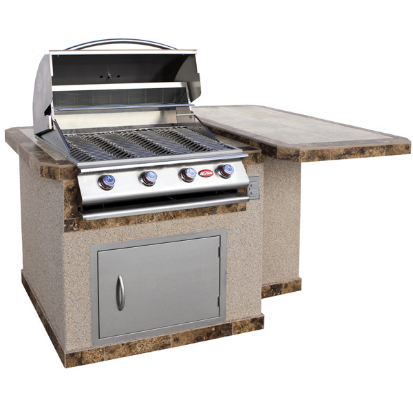 4-Burner Built-In Propane Gas Grill with Cabinet by Cal Flame