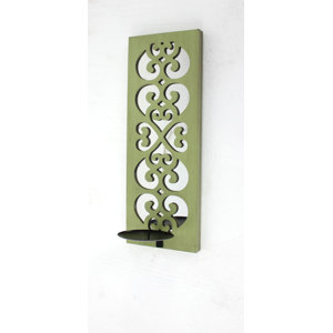 Traditional Metal Sconce Candle with Mirror (Set of 2)