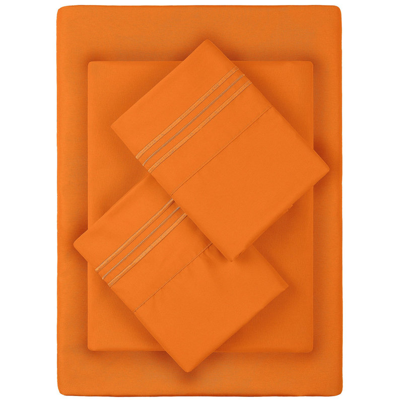 Mellanni 4Piece Bed Sheet Set & Reviews Wayfair