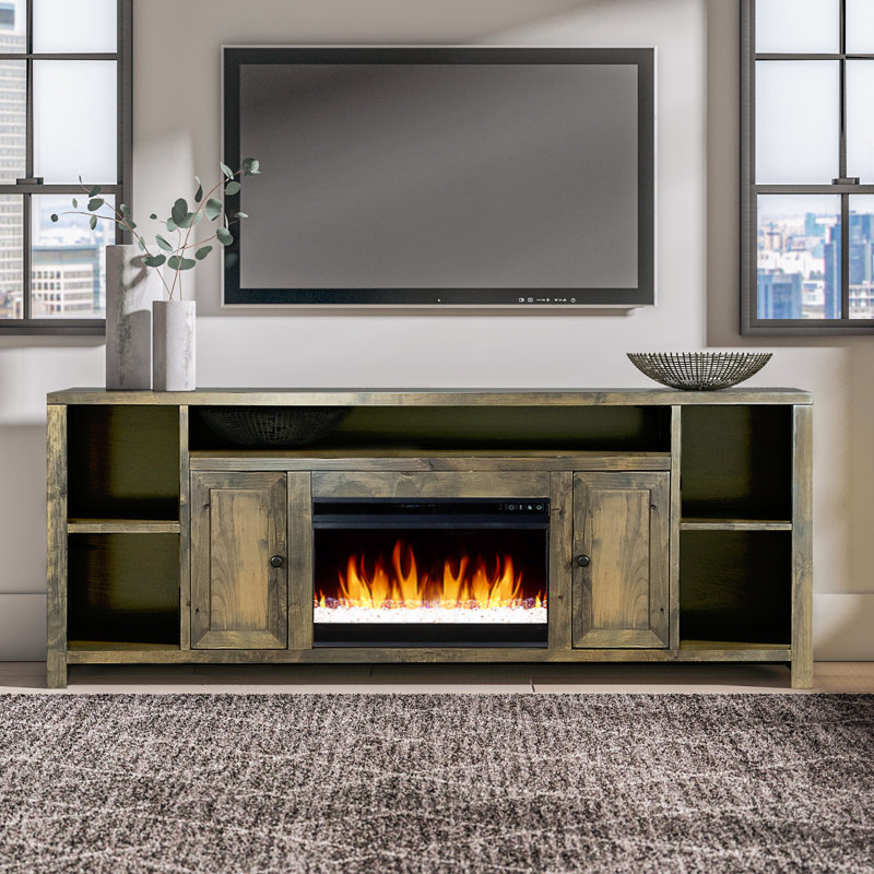 Greyleigh Columbia Tv Stand For Tvs Up To 88 With Electric Fireplace Included Reviews Wayfair