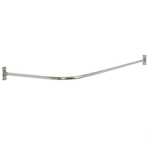 Never Rust 66 L Shaped Fixed Shower Curtain Rod Reviews Birch