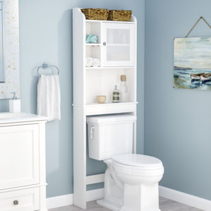 Over The Toilet Storage Cabinets Wayfair 23 5 W X 68 H Over The Toilet Storage