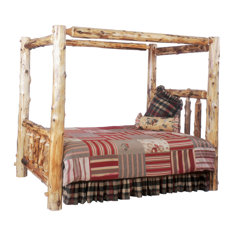 Fireside Lodge Traditional Cedar Log Canopy Bed & Reviews Wayfair default_name - Fireside Lodge Traditional Cedar Log Canopy Bed & Reviews Wayfair