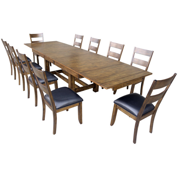 loon peak alder 11 piece dining set & reviews | wayfair loon peak alder 11 piece dining set & reviews | wayfair