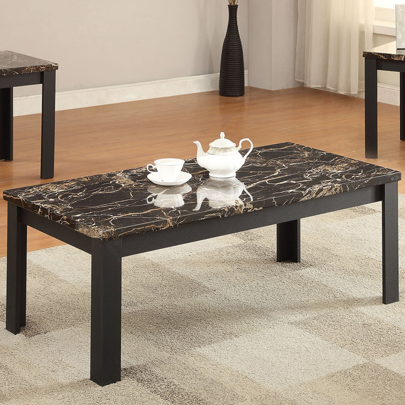 acme furniture carly faux marble 3 piece coffee table set acme furniture carly faux marble 3 piece coffee table set