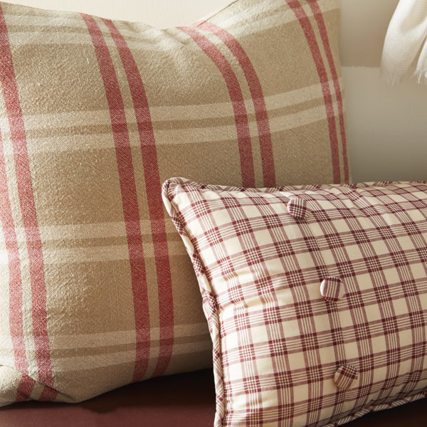 Xia Home Fashions Check Decorative Linen Throw Pillow & Reviews Wayfair