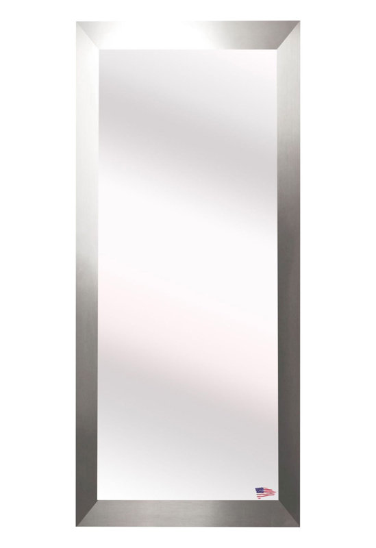 Full Body Wall Mirror wade logan brushed nickel aluminum full body wall mirror & reviews Full Body Wall Mirror wade logan brushed nickel aluminum full body wall mirror & reviews