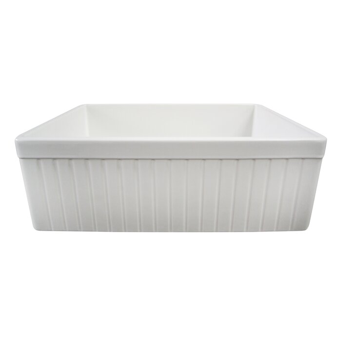 Alfi Brand 29 88 X 19 75 Single Bowl Fluted Farmhouse Kitchen Sink