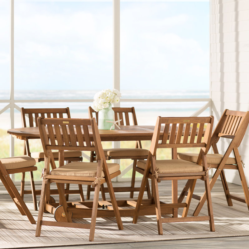 beachcrest home randwick 7 piece dining set with cushions beachcrest home randwick 7 piece dining set with cushions
