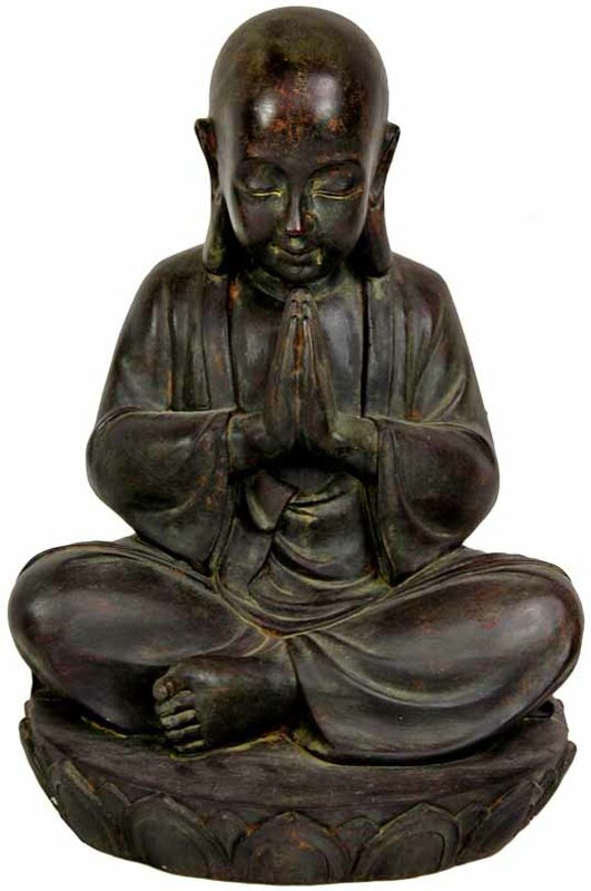 Oriental Furniture Sitting Japanese Zen Monk Figurine & Reviews | Wayfair