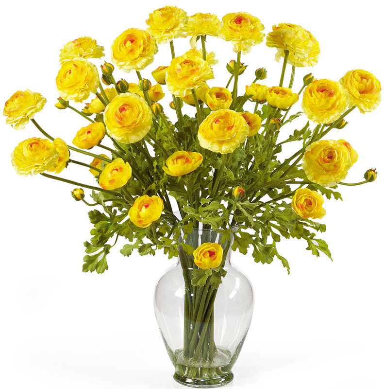 nearly natural liquid illusion silk ranunculus arrangement in nearly natural liquid illusion silk ranunculus arrangement in