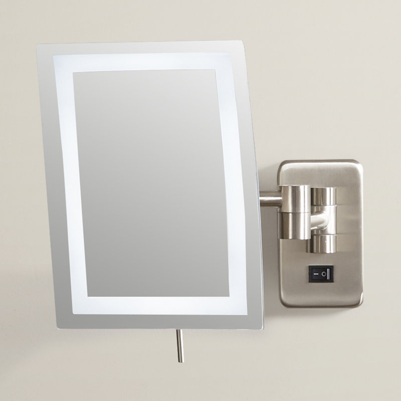Wall Mount Mirror wade logan alonso direct wire wall mount rectangular makeup mirror Wall Mount Mirror wade logan alonso direct wire wall mount rectangular makeup mirror