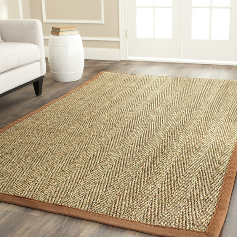 Charlton Home Alberta Natural/Light Brown Contemporary Area Rug